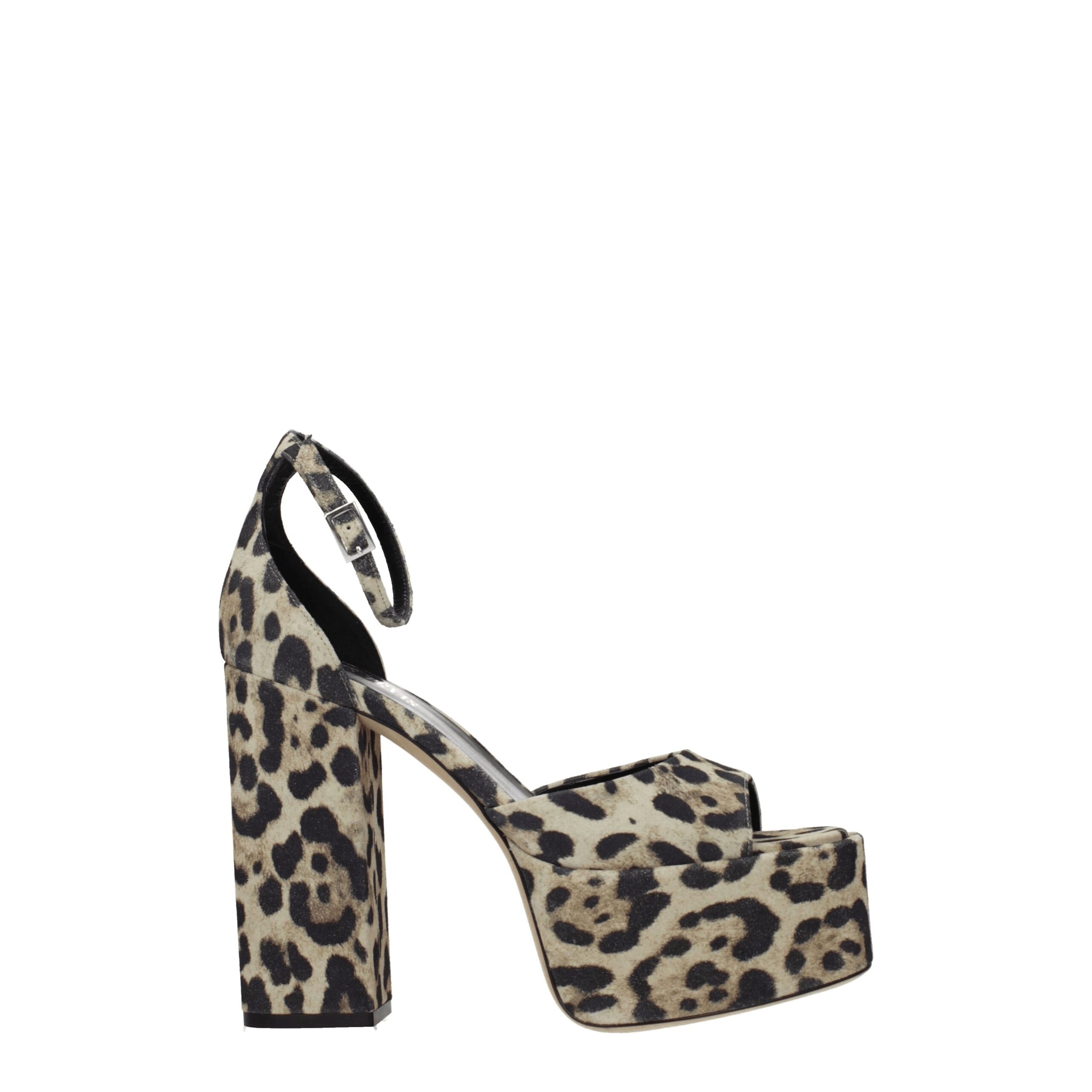 Beige Leather Platforms
