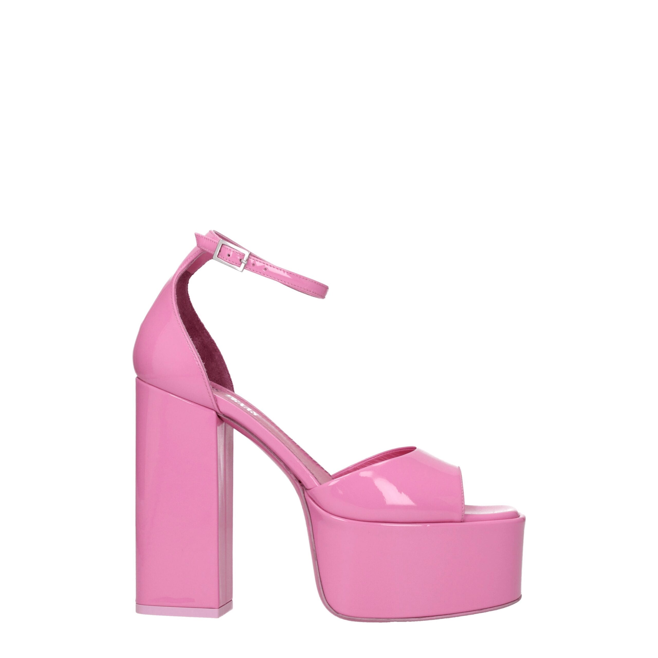 Pink Leather Platforms