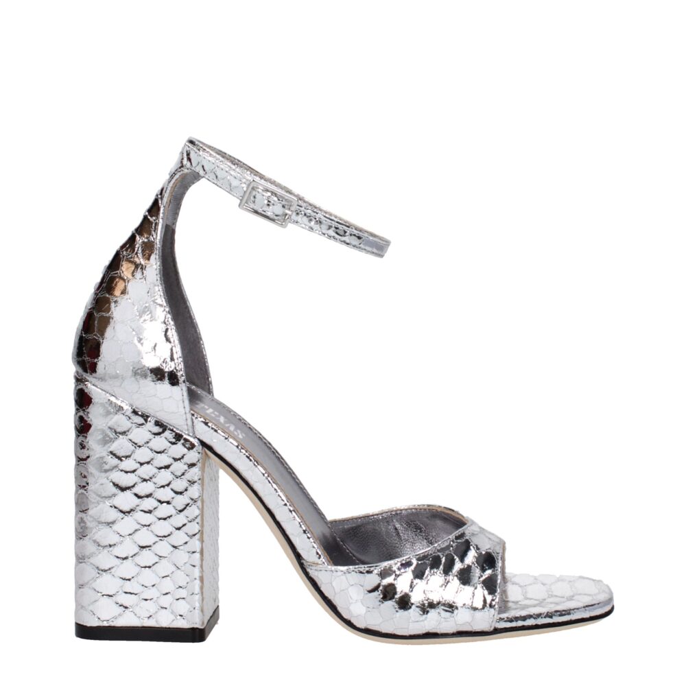 Gray Leather Sandal