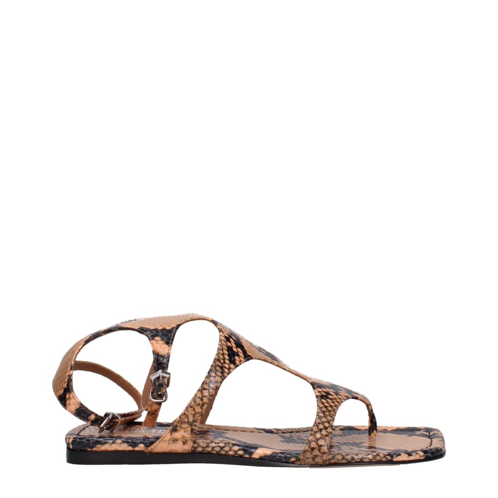 Brown Leather Flip-Flop Sandal