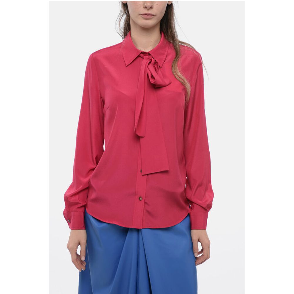 Satin Effect Blouse with Removable Scarf