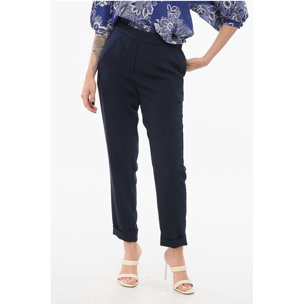 Slim Pants with Turn-up Hems