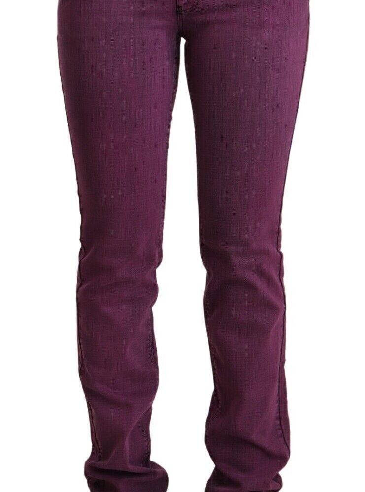 Elegant Purple Slim Fit Denim Jeans