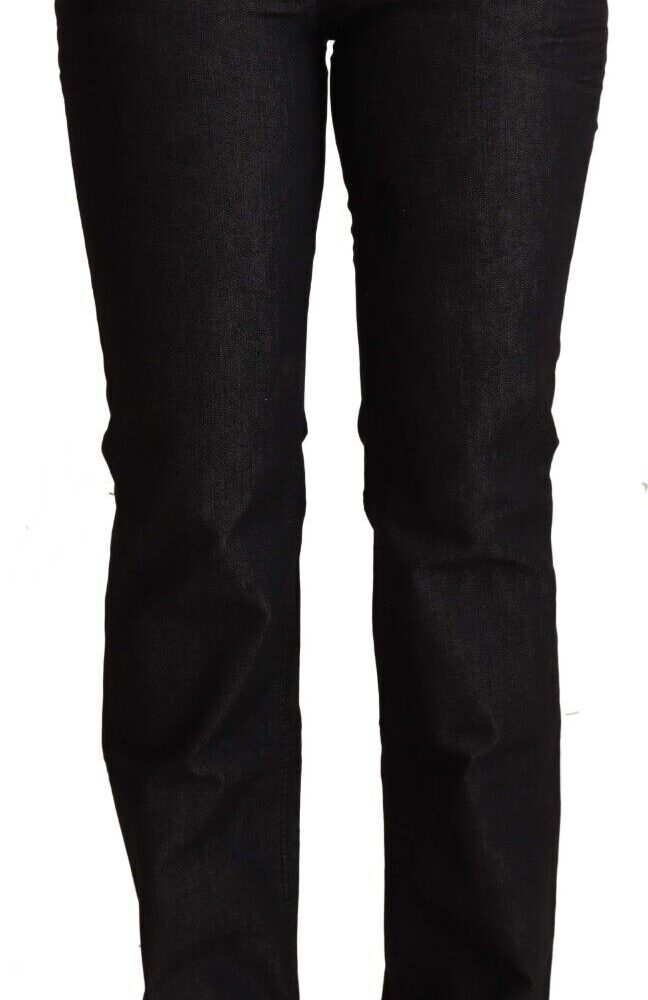 Chic Low Waist Skinny Black Denim Jeans