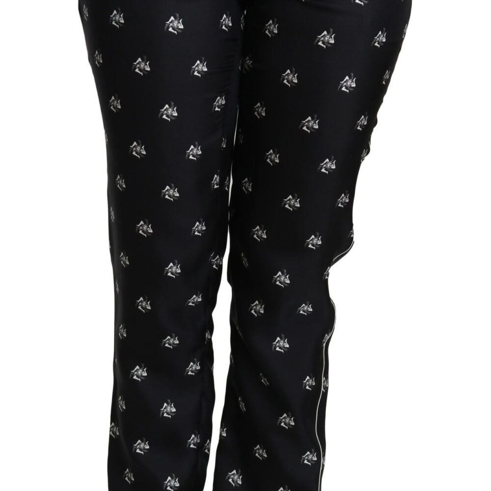 Elegant Mid Waist Skinny Silk Pants