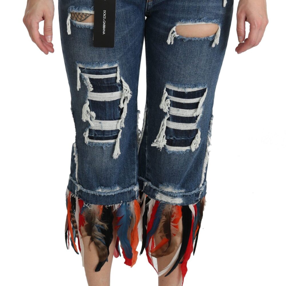 Chic Low Waist Cropped Jeans