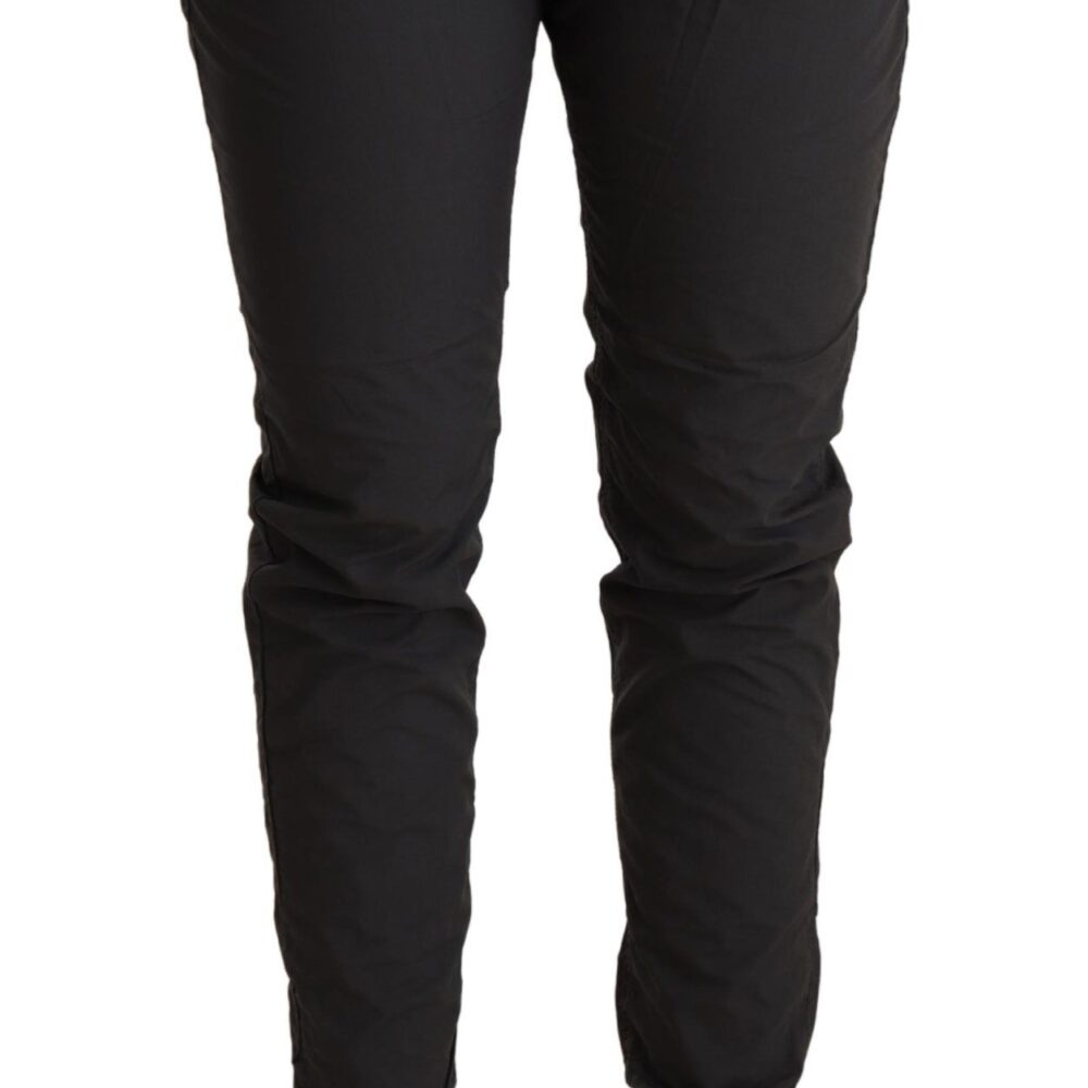 Elegant Mid Waist Slim Fit Skinny Pants