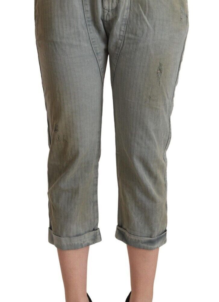 Chic Mid Waist Cropped Skinny Pants