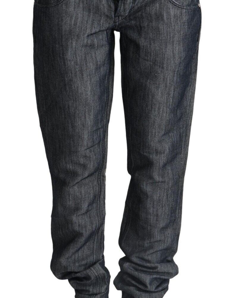 Elegant Mid Waist Straight Cut Denim