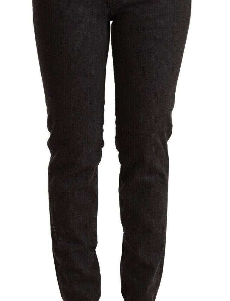 Chic Black Low Waist Skinny Denim