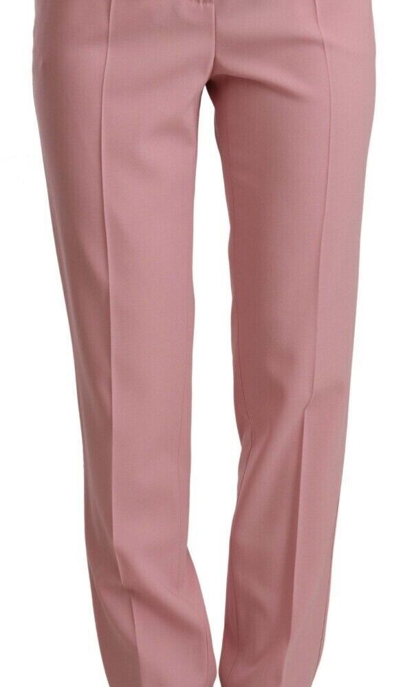 Elegant Pink High-Waisted Trousers