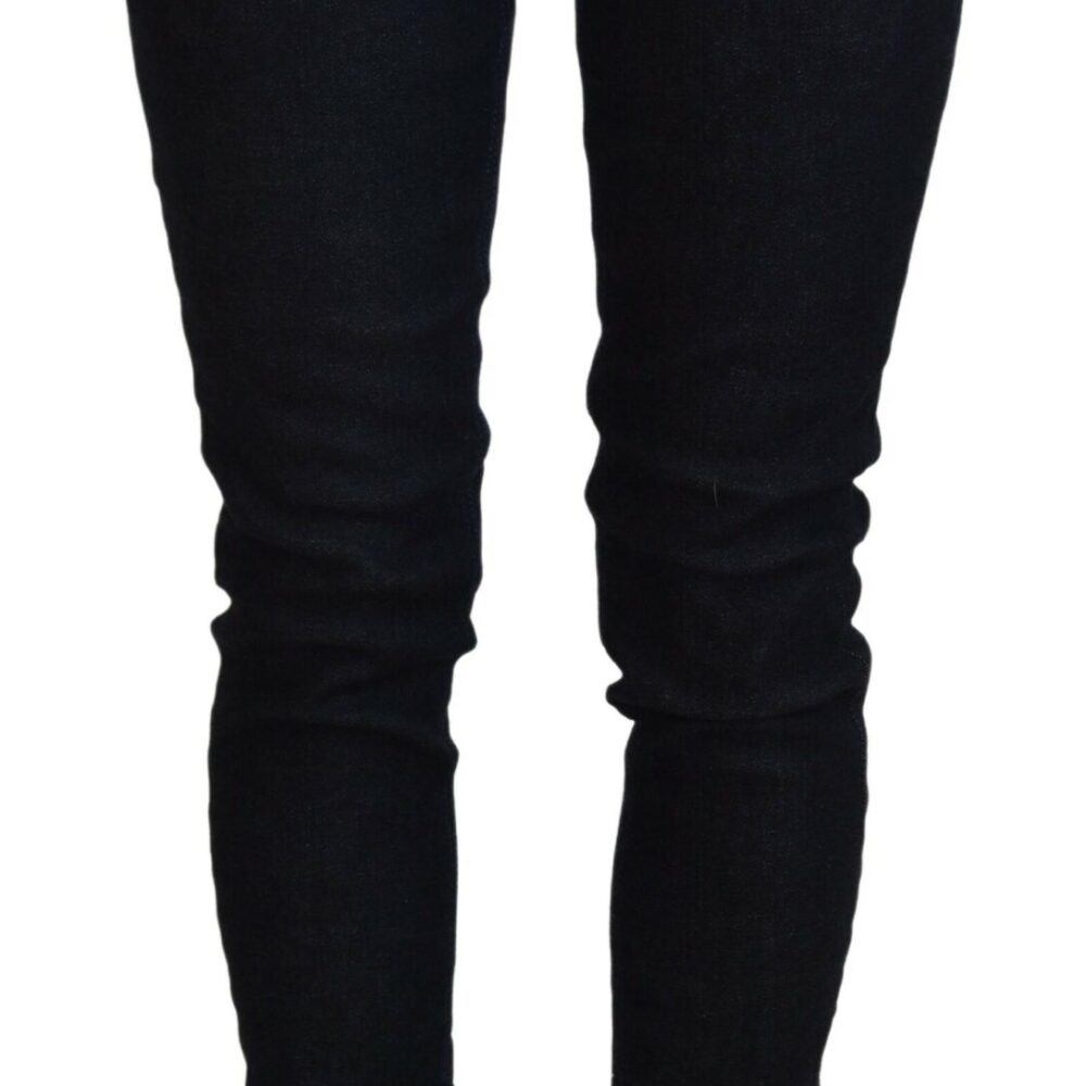 Chic Slim-Fit Cotton Denim in Dark Blue