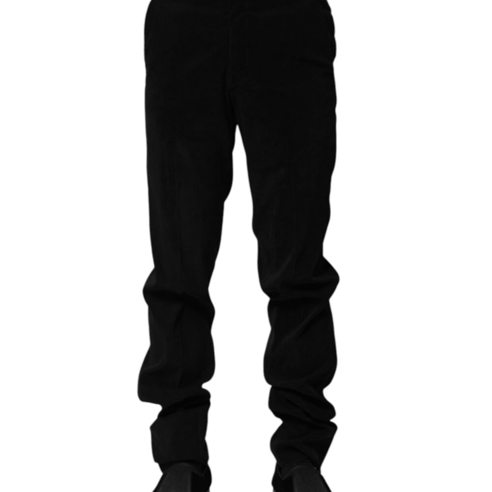 Black Mid Waist Dress Formal Pants