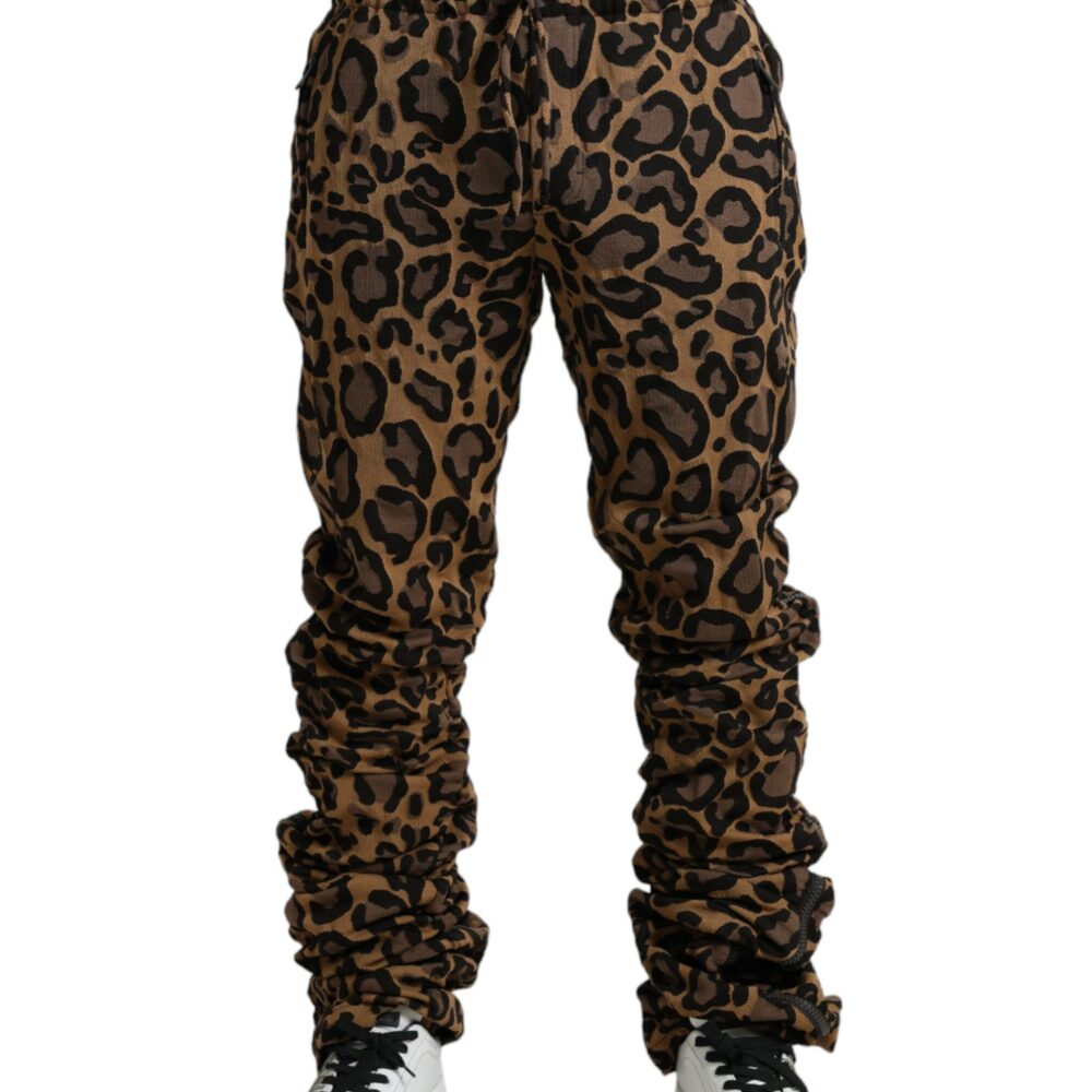 Chic Leopard Print Jogger Pants