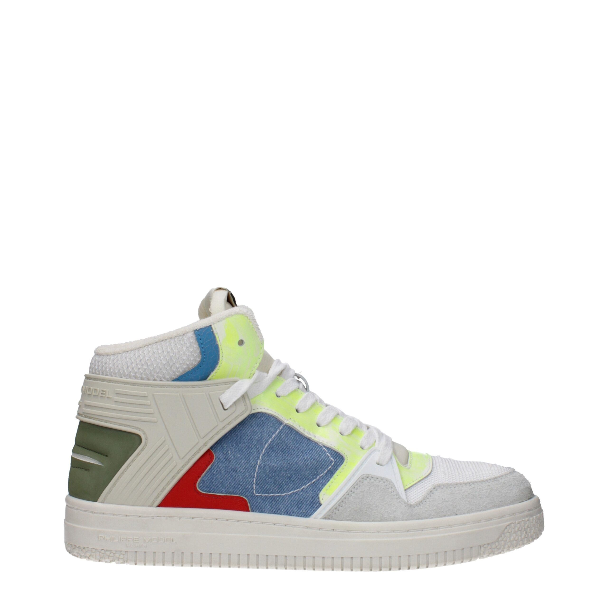 White Fabric High Tops