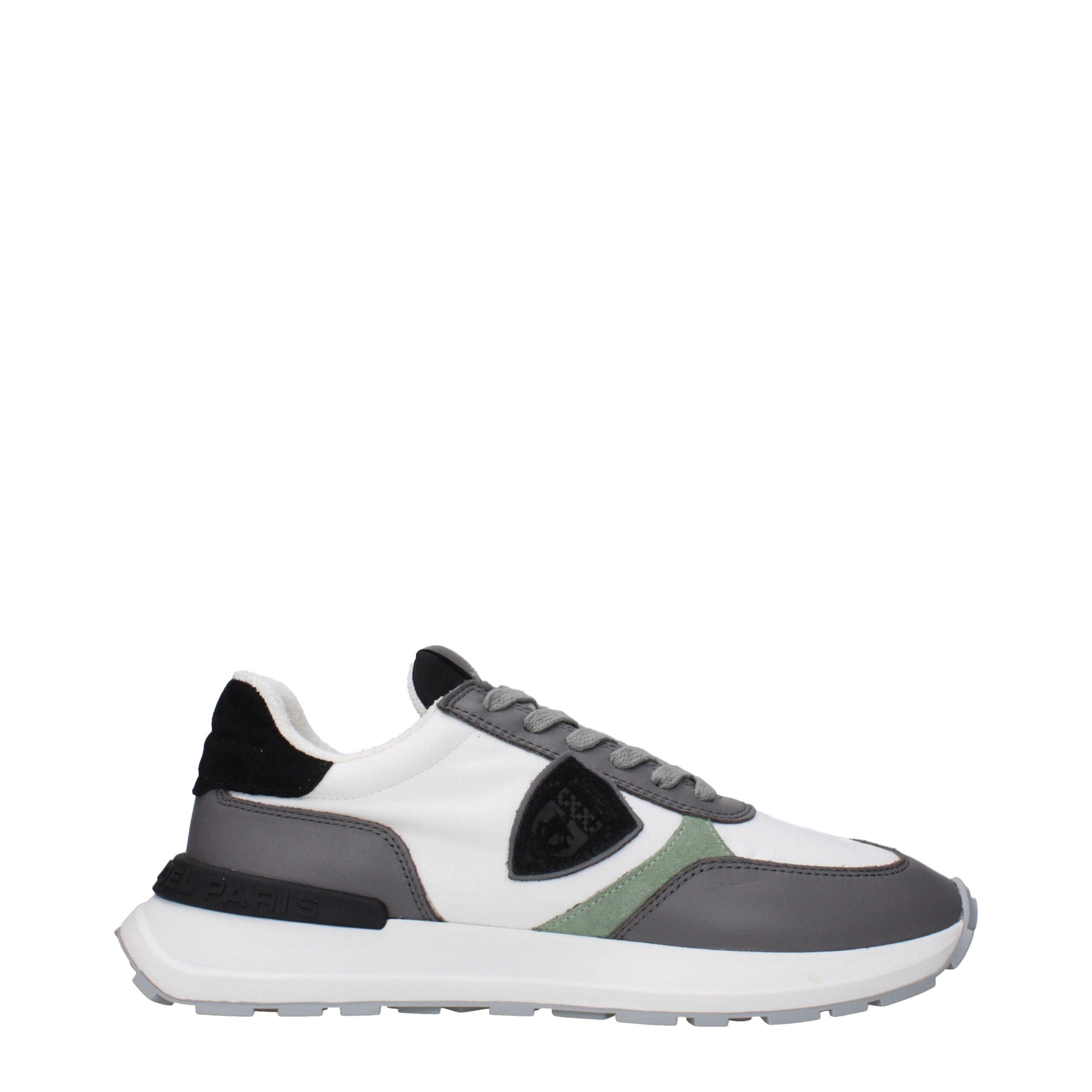 White Fabric Sneakers