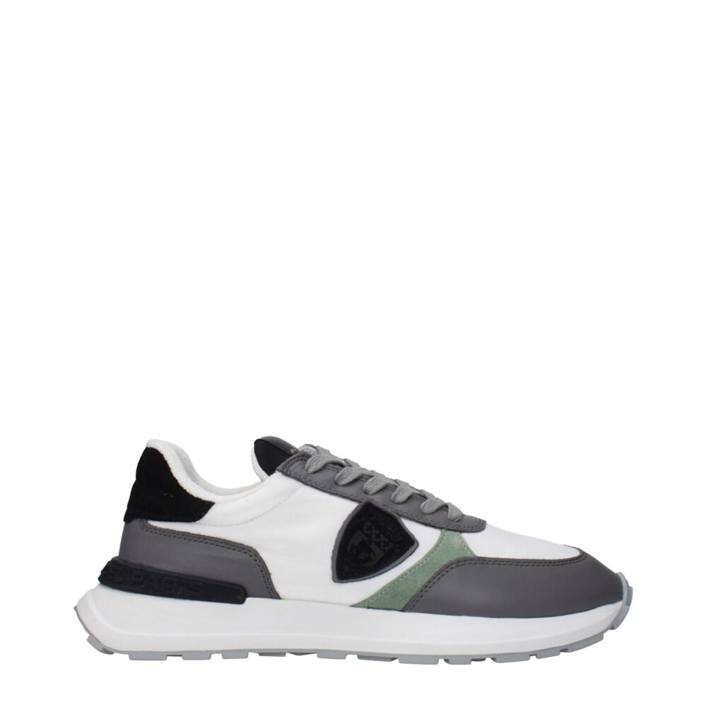 White Fabric Sneakers