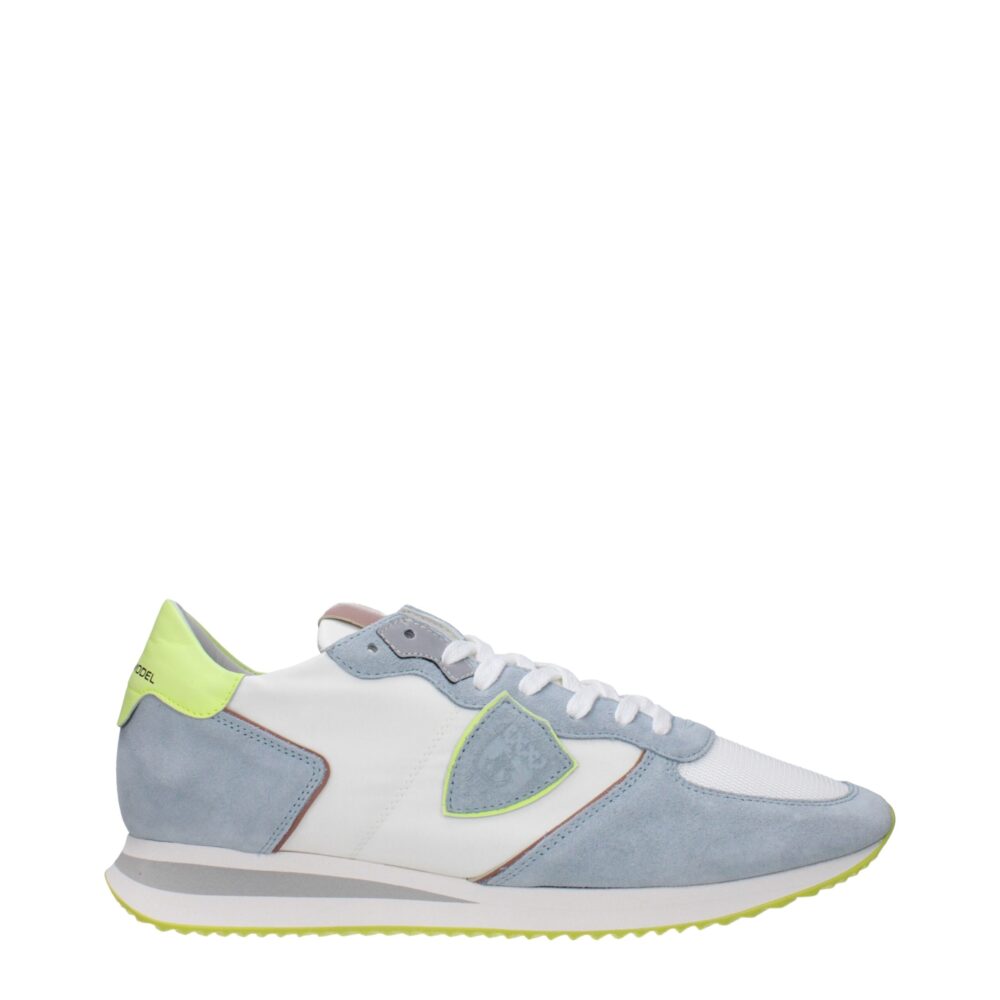 White Fabric Sneakers
