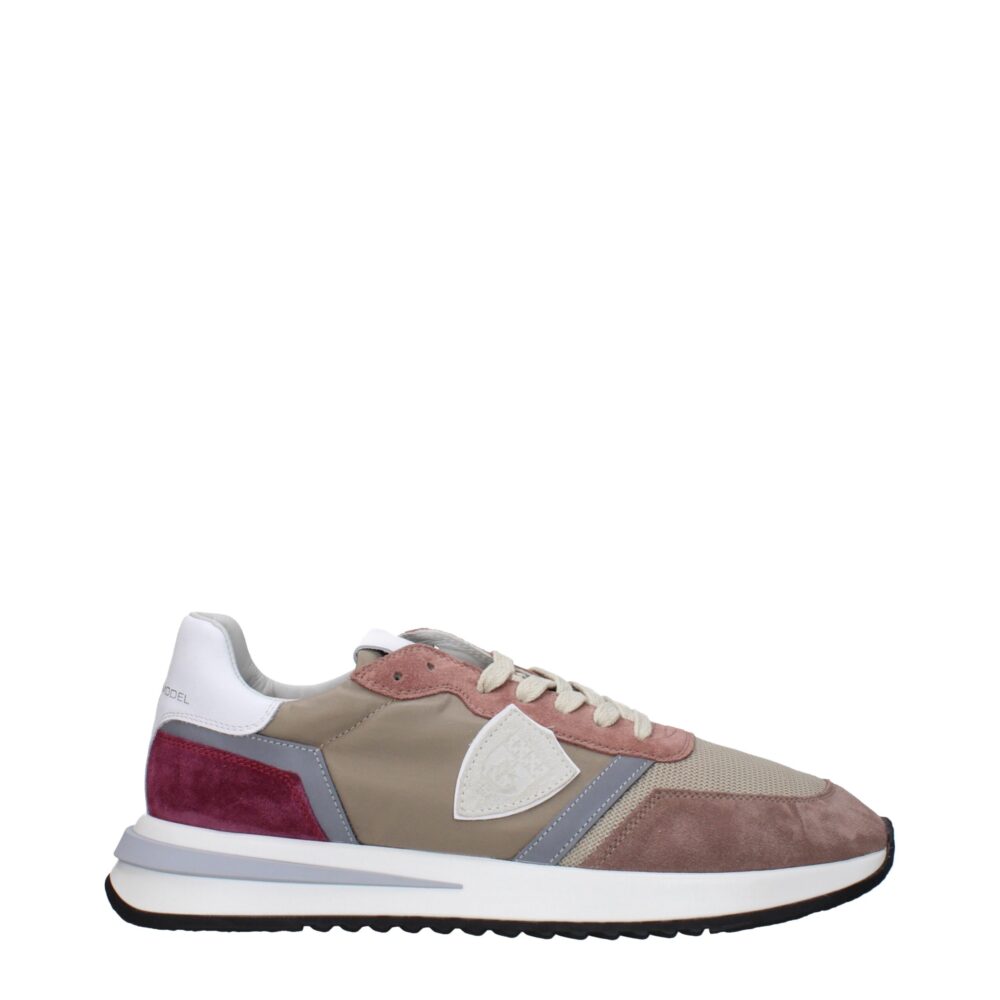 Beige Fabric Sneakers