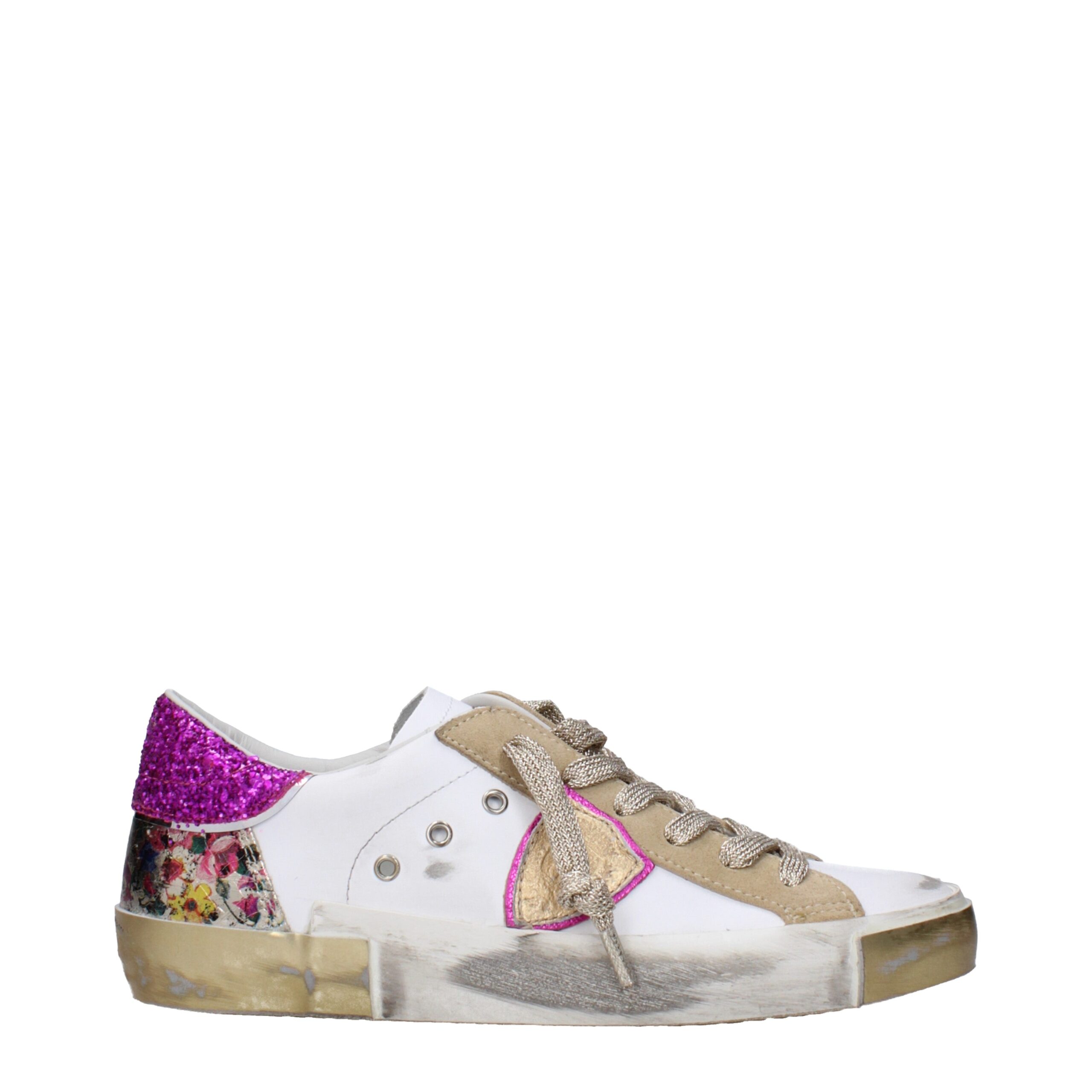 White Leather Low Tops