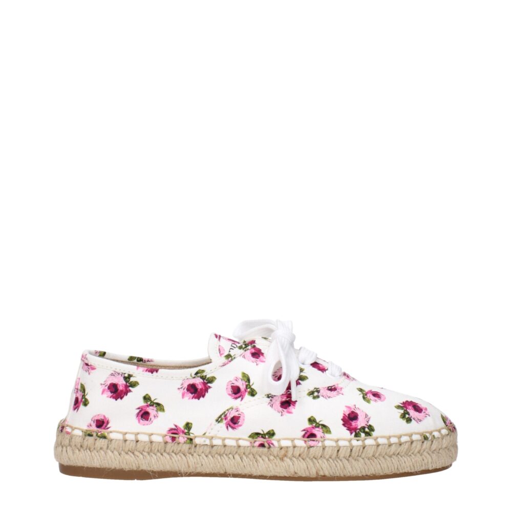 White Fabric Espadrilles