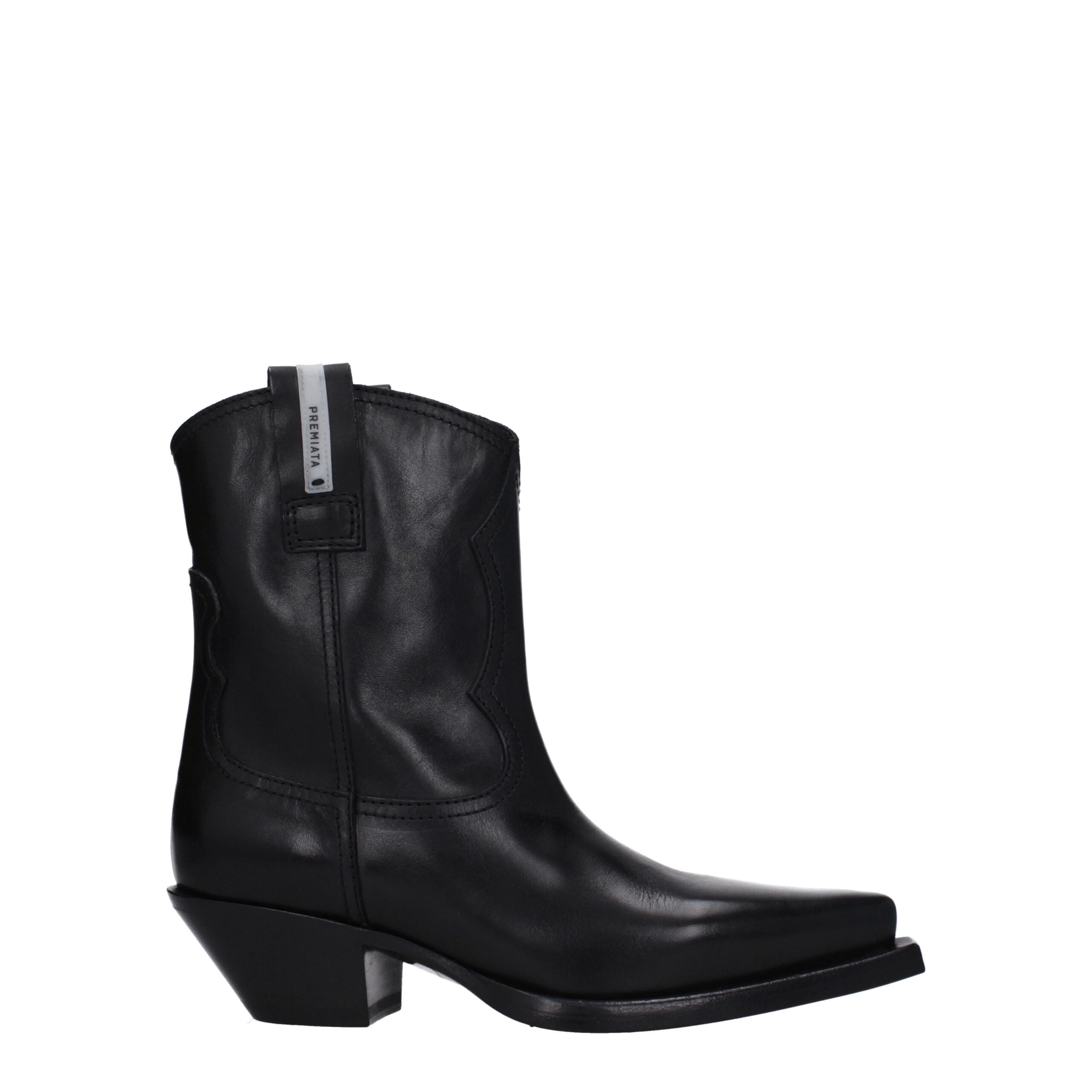 Black Leather Ankle