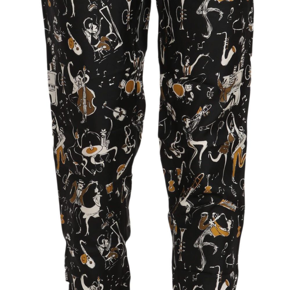 Elegant High Waist Tapered Silk Pants