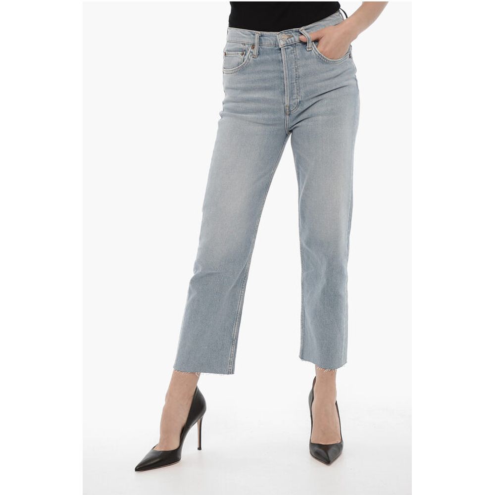 Straight Leg Stretch Denim 70s STOVE PIPE Jeans 18cm