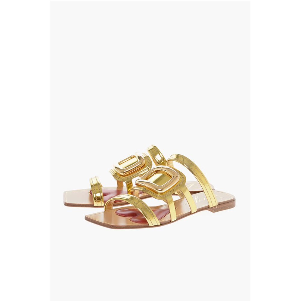 Lamè Leather Gladiator Sandals