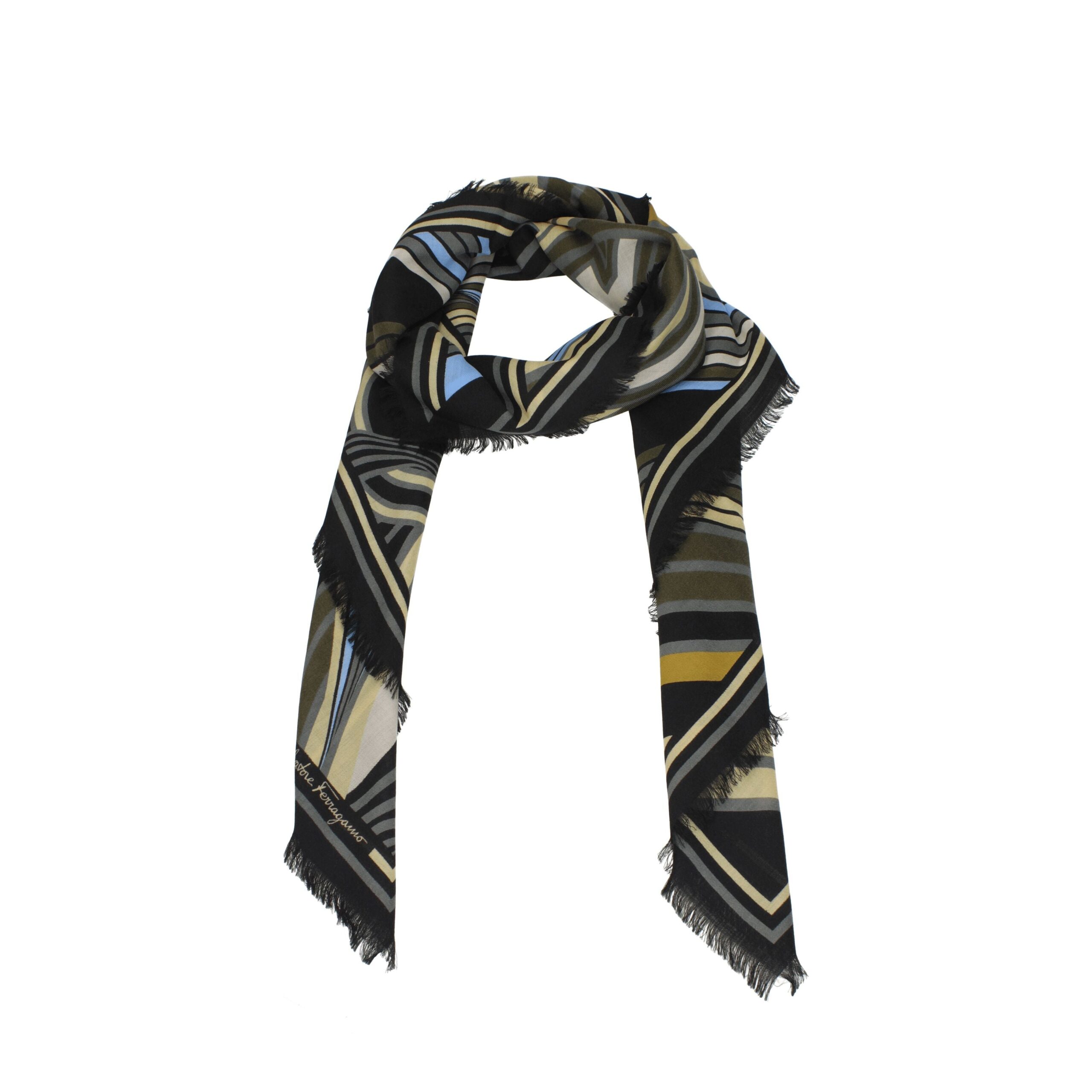Black Wool Foulards