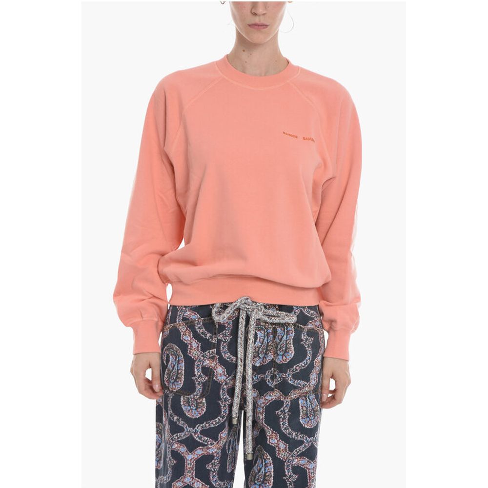 Crew-Neck GITTA Sweatshirt with Side Logo Embroidery