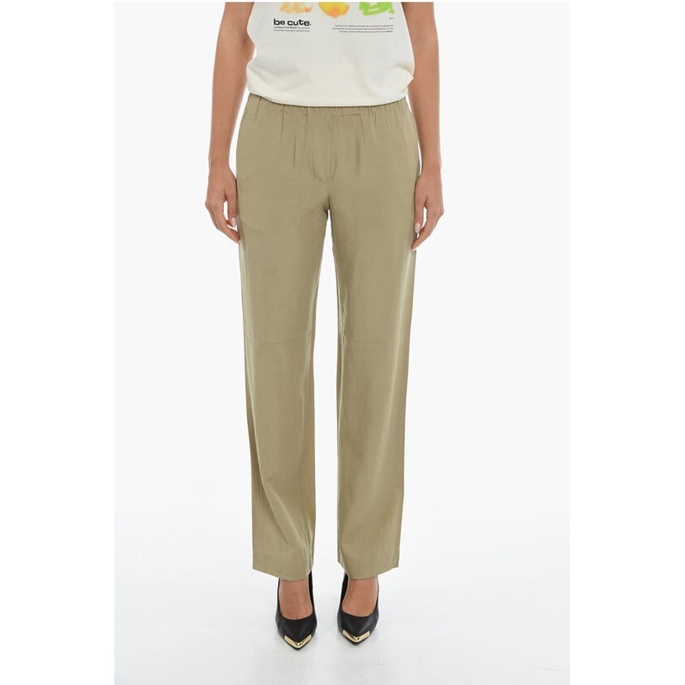Solid Color HOYS Pants with Drawstring Waist