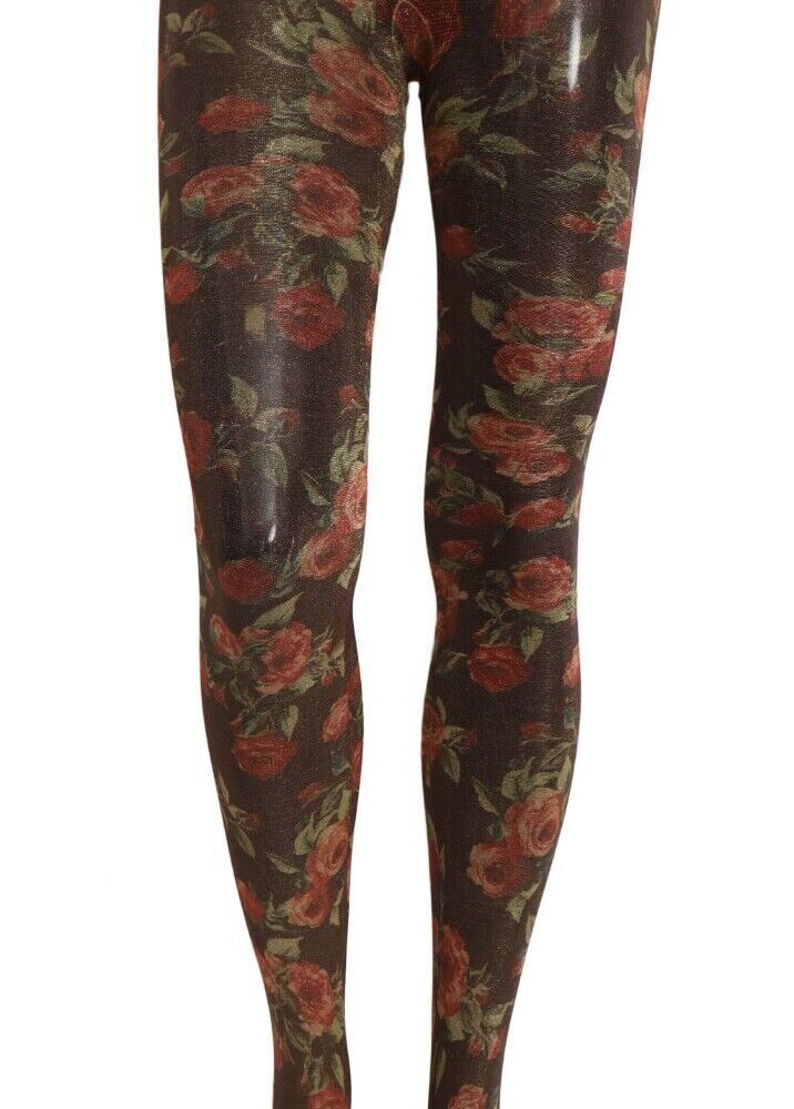 Floral Print Nylon Tights