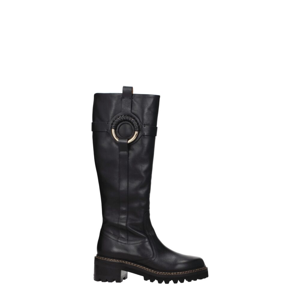 Black Leather Boot