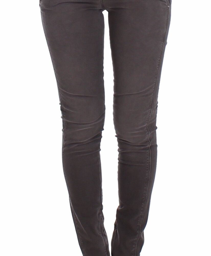 Chic Gray Slim Leg Jeans - Elegance Meets Comfort