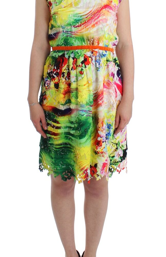 Multicolor Sheath Dress - Artful Elegance
