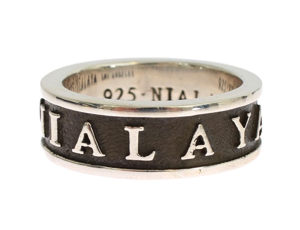 Elegant Silver and Black Men's Sterling Ring