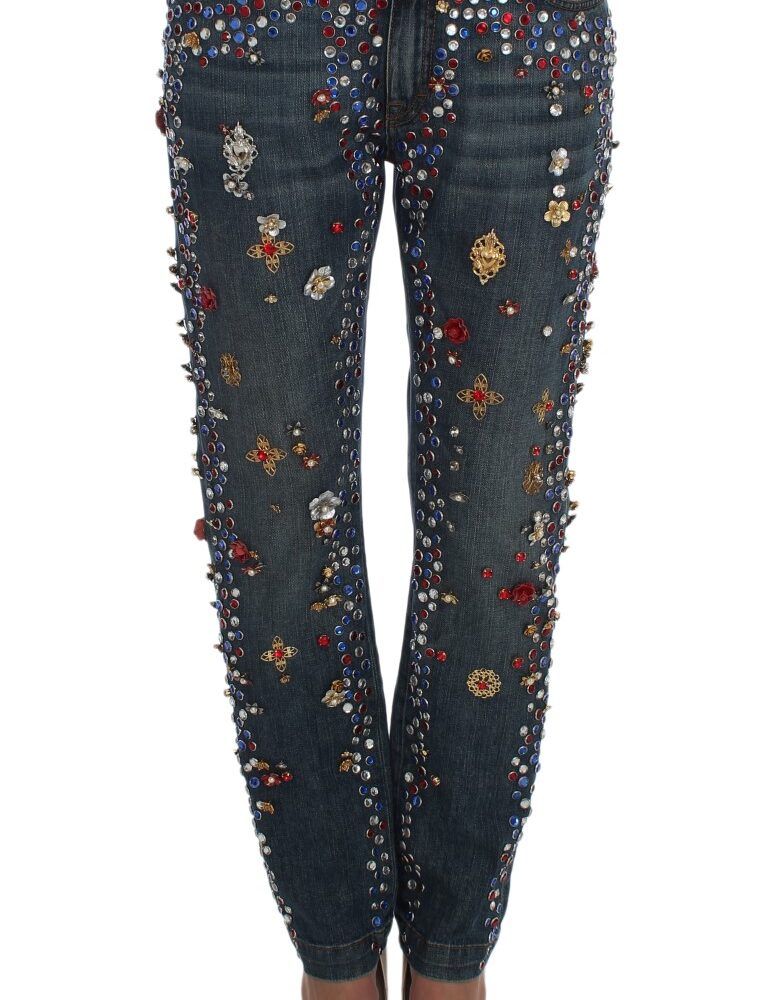 Enchanted Sicily Crystal Heart Boyfriend Jeans