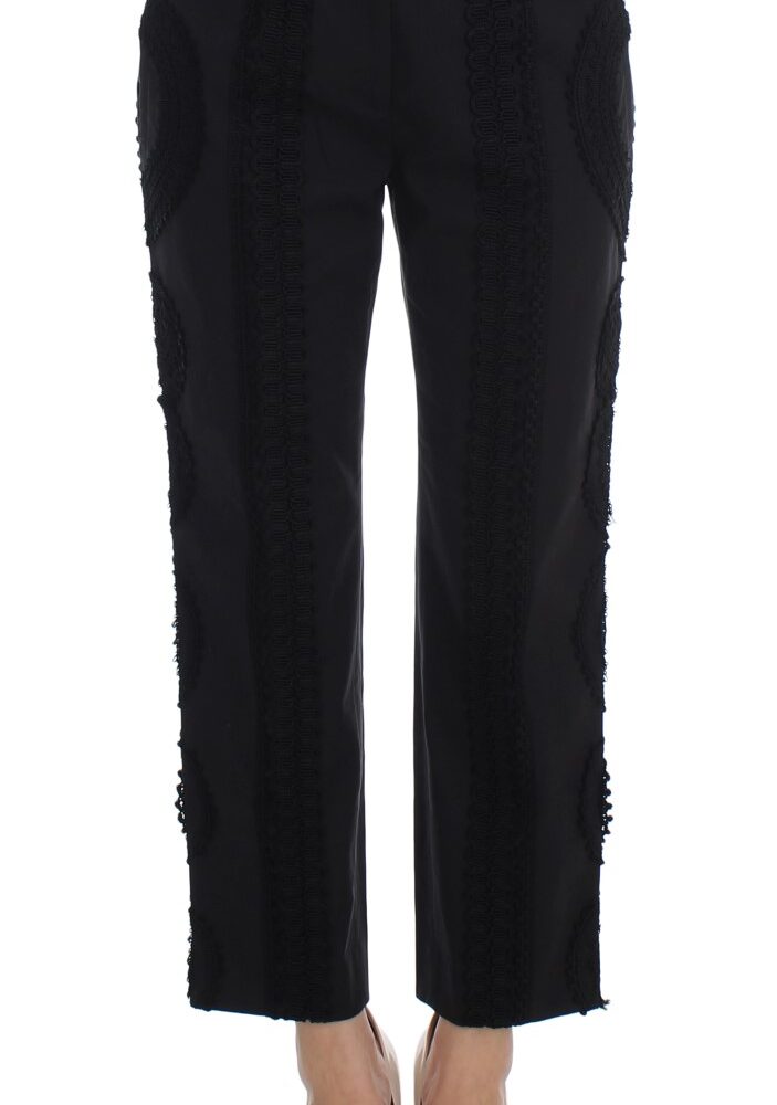 Elegant Black Torero Capri Pants