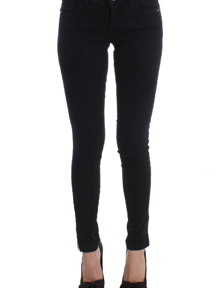 Sleek Black Slim Fit Designer Jeans