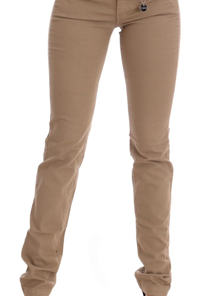 Beige Super Slim Fit Denim Delight