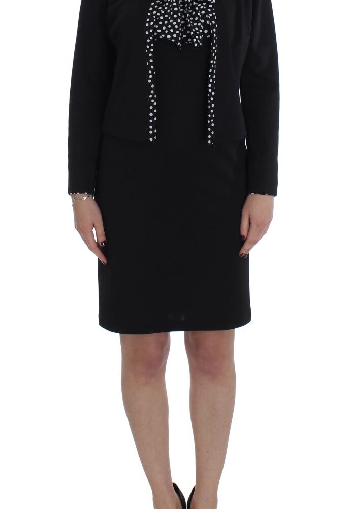 Chic Polka Dot Dress & Sweater Set