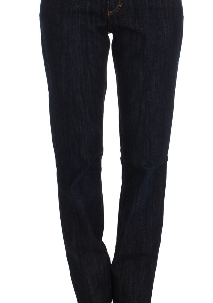 Chic Blue Straight Fit Designer Jeans