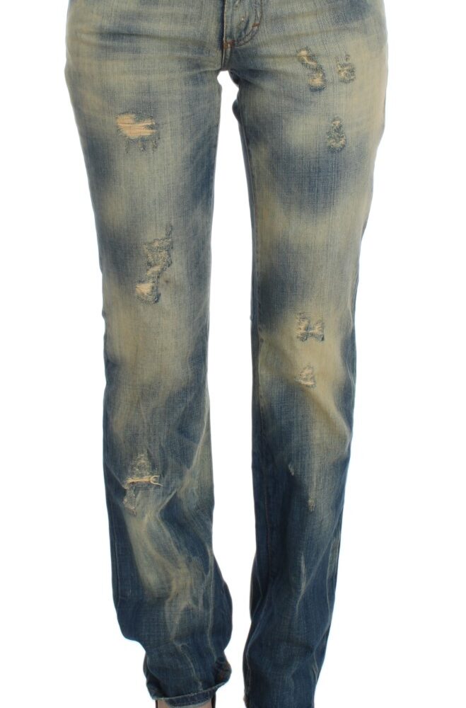 Elegant Slim Bootcut Blue Jeans