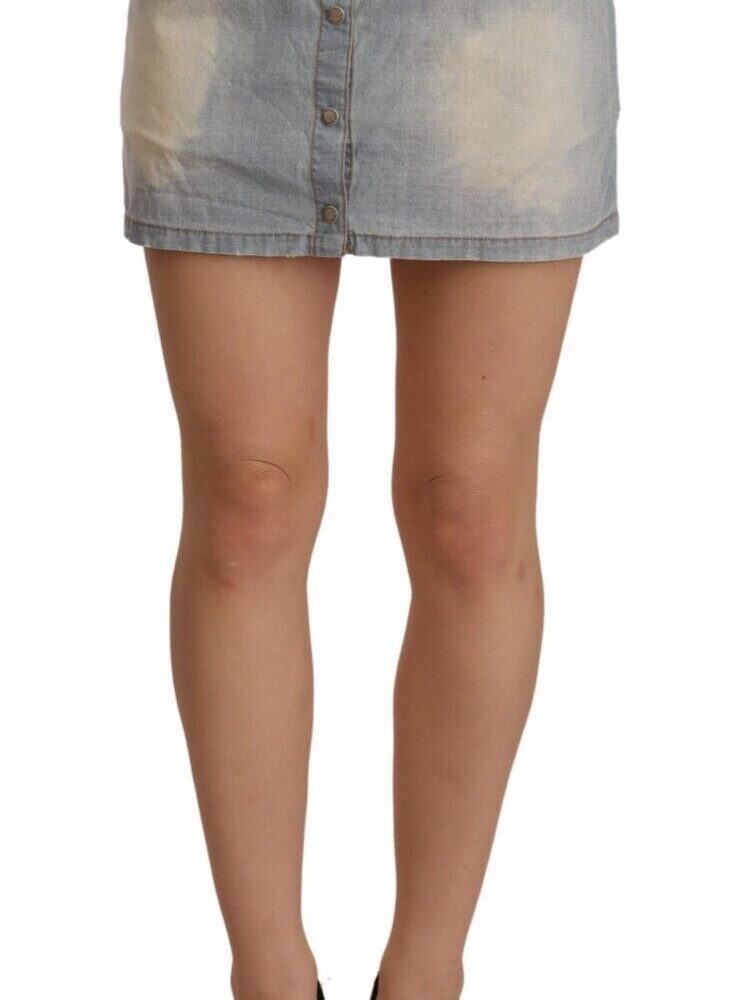 Chic Light Blue Mini Denim Skirt