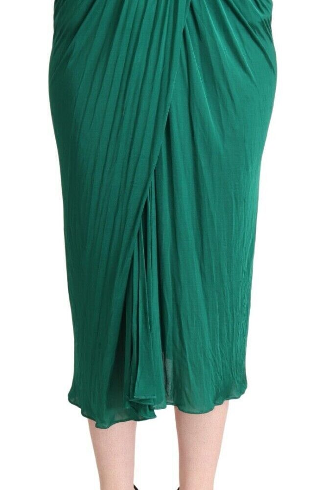 Elegant Pleated High Waist Midi Skirt