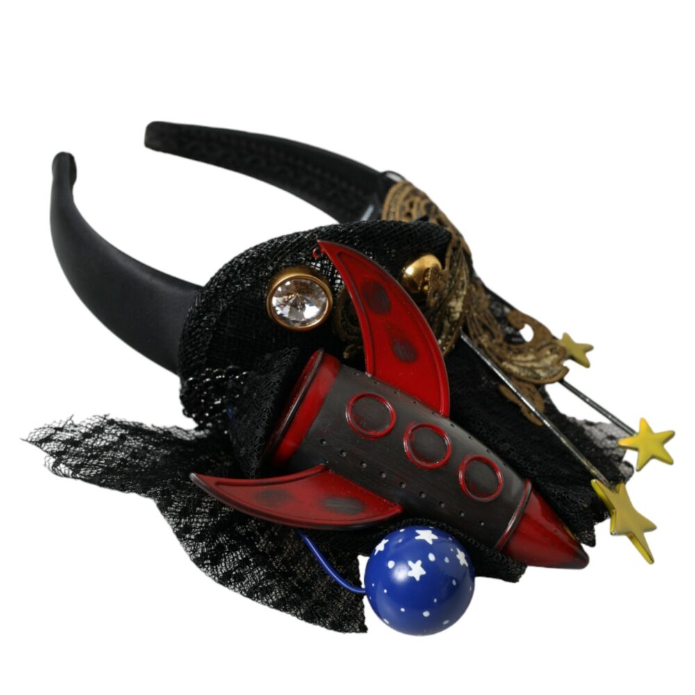 Multicolor Missile Rocket Crystal Stars Headband Diadem