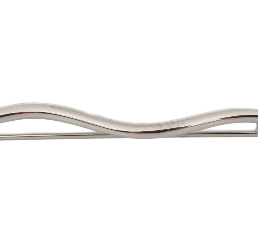 Elegant Crystal-Embellished Silver Brooch Pin