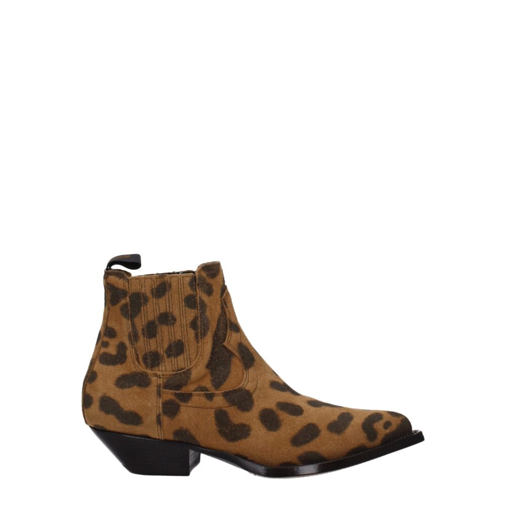 Beige Leather Ankle