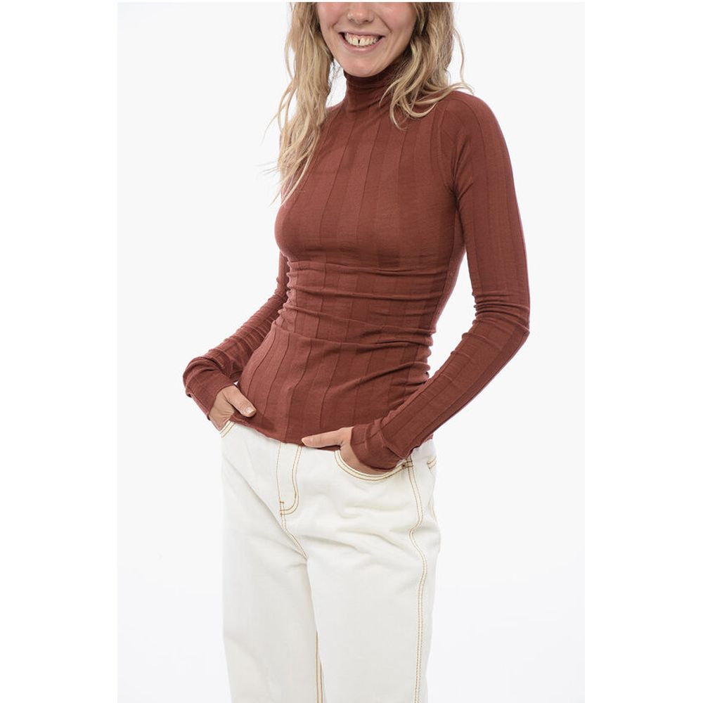 Ribbed PISANO Sweater with Turtle Neck